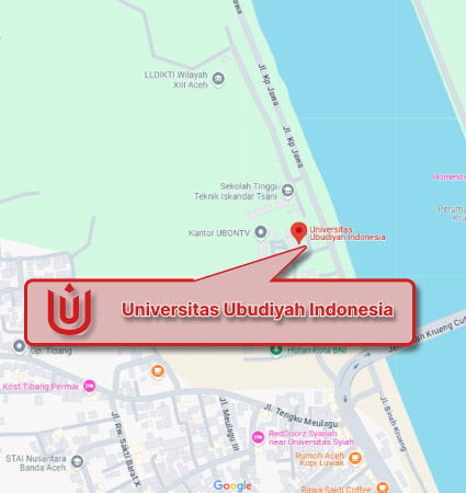 Peta Lokasi Kampus Universitas Ubudiyah Indonesia Aceh Nomor